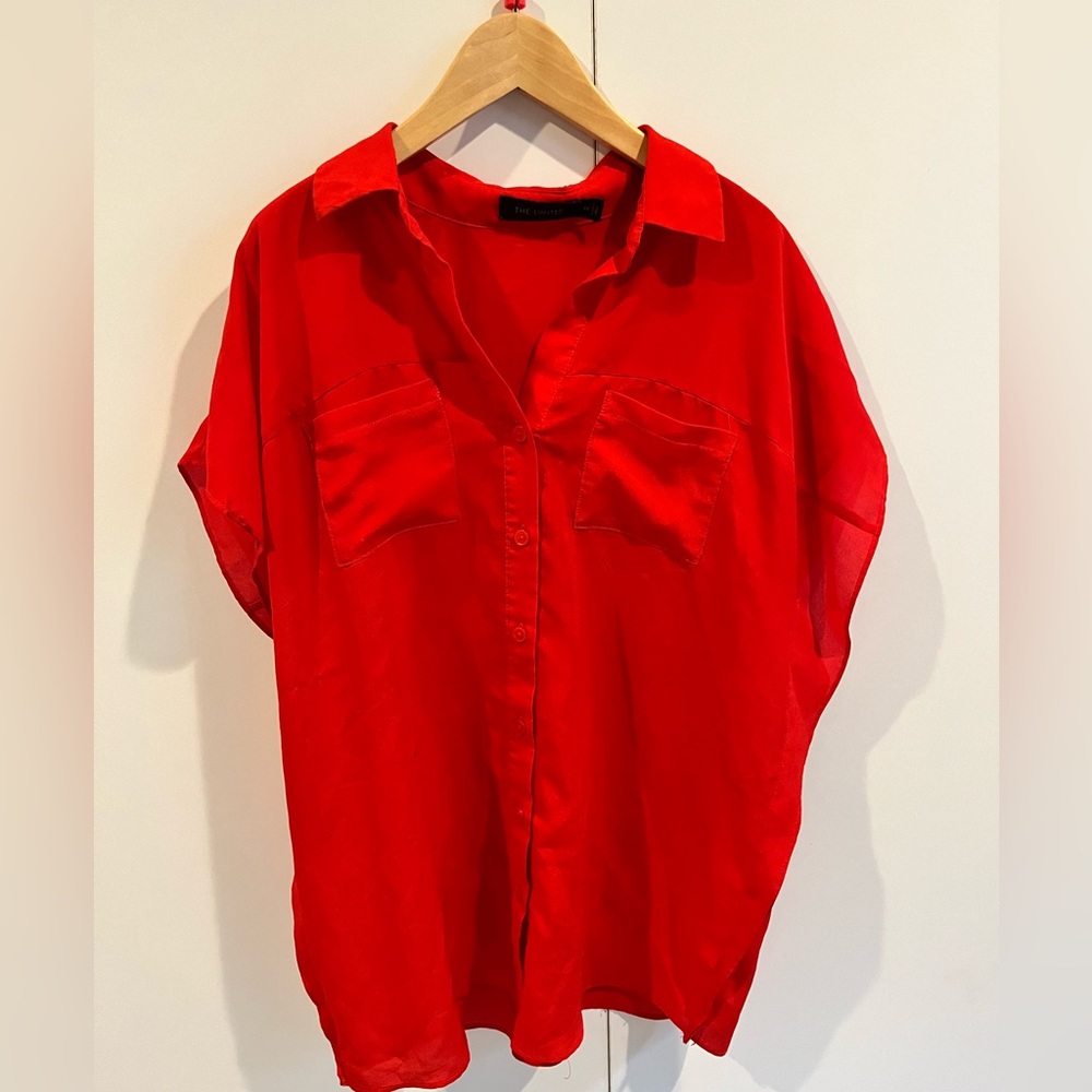 Limited bright red blouse XS